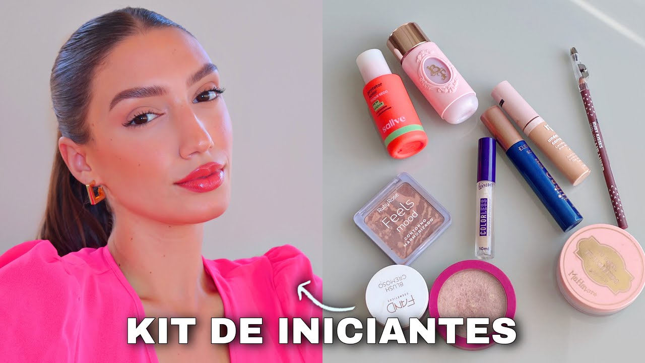 MONTEI UM *KIT DE MAQUIAGEM PARA INICIANTES* COM PRODUTOS *BÁSICOS E PRÁTICOS* | KIT COMPLETO!!!