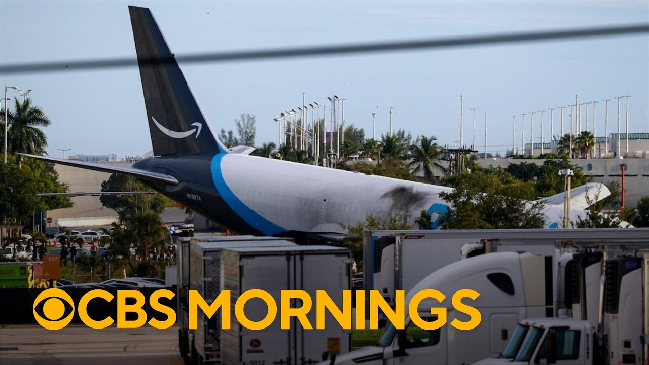 Amazon cargo plane overshoots runway in Miami in deadly crash