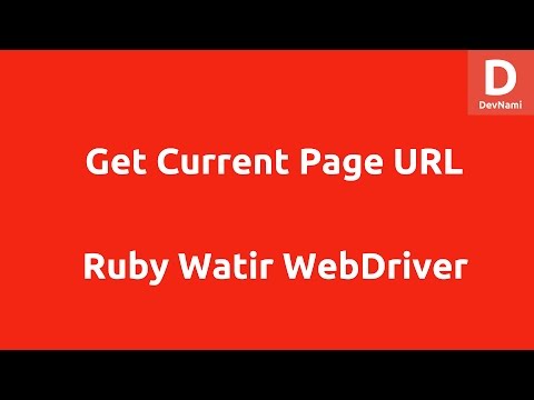 Get Current Page URL Watir WebDriver