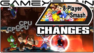 Super Smash Bros. Wii U: 8-Player Smash Stage Changes & Differences