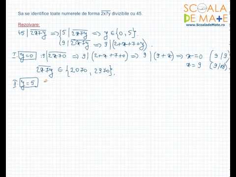 Divizibilitate, clasa a V-a - ScoalaDeMate.ro