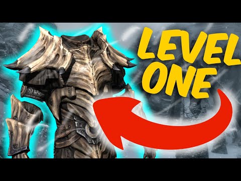 HOW TO GET DRAGON BONE ARMOR AT LEVEL 1 - BEST ARMOR IN SKYRIM