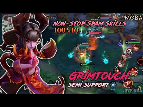 The Right way to Play Grim!! One of the Best Support  [ Grimtouch Gameplay + Build ] AutoChess Moba!