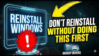Don't Reinstall Windows Without Doing THIS First