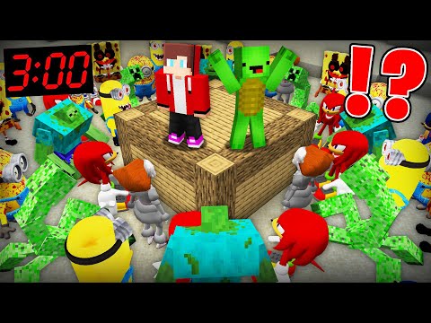 Battle: JJ & Mikey vs Scary Monster Army