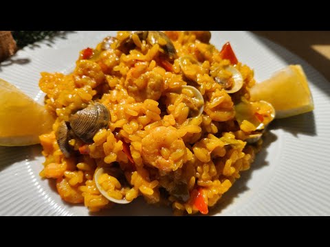 ARROZ MELOSO CON ALMEJAS Y GAMBAS / Receta Fácil y Deliciosa