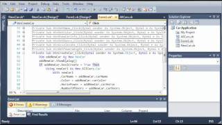 Visual Basic Tutorial - 119 - Car Part 14 Cancelling AddCar