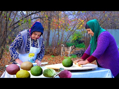 Village Style Unusual Colorful Pasta Recipe