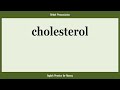 Cholesterol How To Say Or Pronounce CHOLESTEROL In American British Australian English