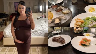 GRWM TO GO EAT AT CHARLIE PALMER STEAKHOUSE IN RENO| BAECQTION 37 weeks pregnant 😁😎