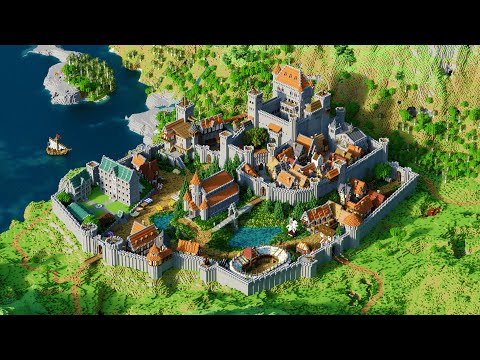 Minecraft Timelapse | Medieval Town - Arcop | Survival World Map Download