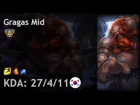 Gragas Mid vs Jayce - KR Challenger Patch 7.15