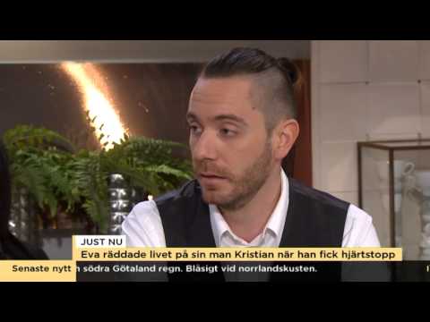 Eva räddade livet på sin man Kristian - Nyhetsmorgon (TV4)