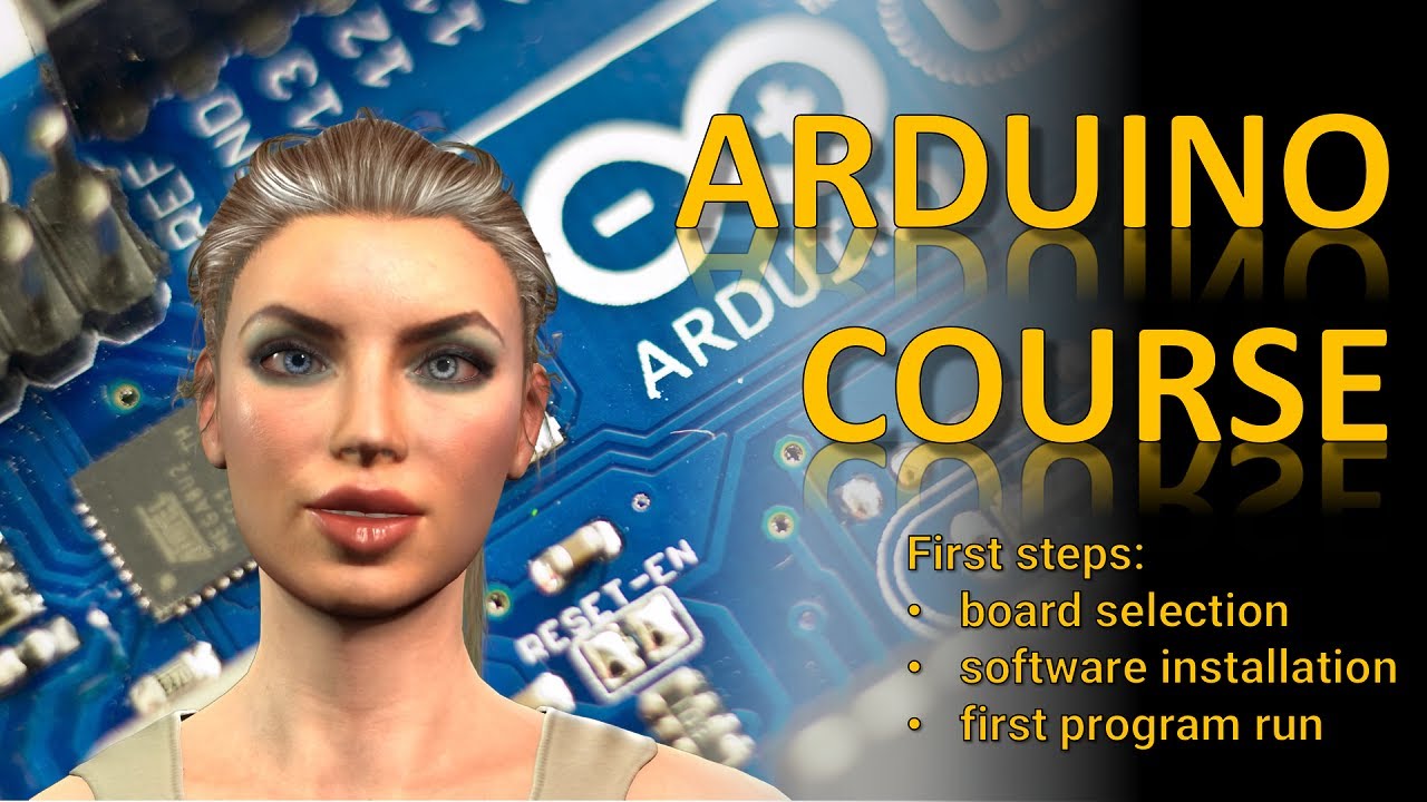 Arduino course. First steps, board selection, software installation and first program executed.