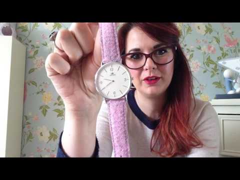 Review of Birline watch with pink tweed strap &silver face new brand interesting watches