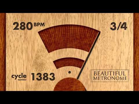 280 BPM 3/4 Wood Metronome HD