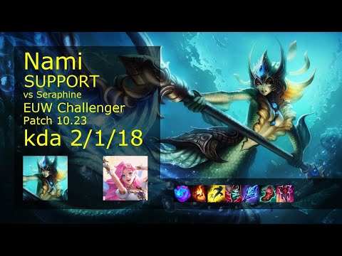 Nami Support & Jhin vs Seraphine & Miss Fortune - EUW Challenger 2/1/18 Patch 10.23 Gameplay