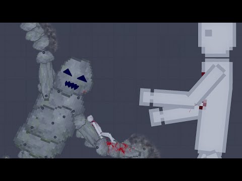 Stone Golem VS Giant Human in People Playground