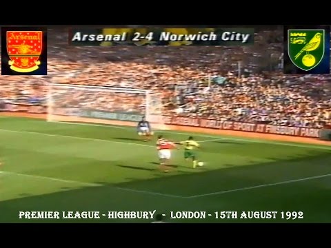 ARSENAL FC V NORWICH CITY C - 2-4 - 14TH AUGUST 1992 - HIGHBURY - LONDON