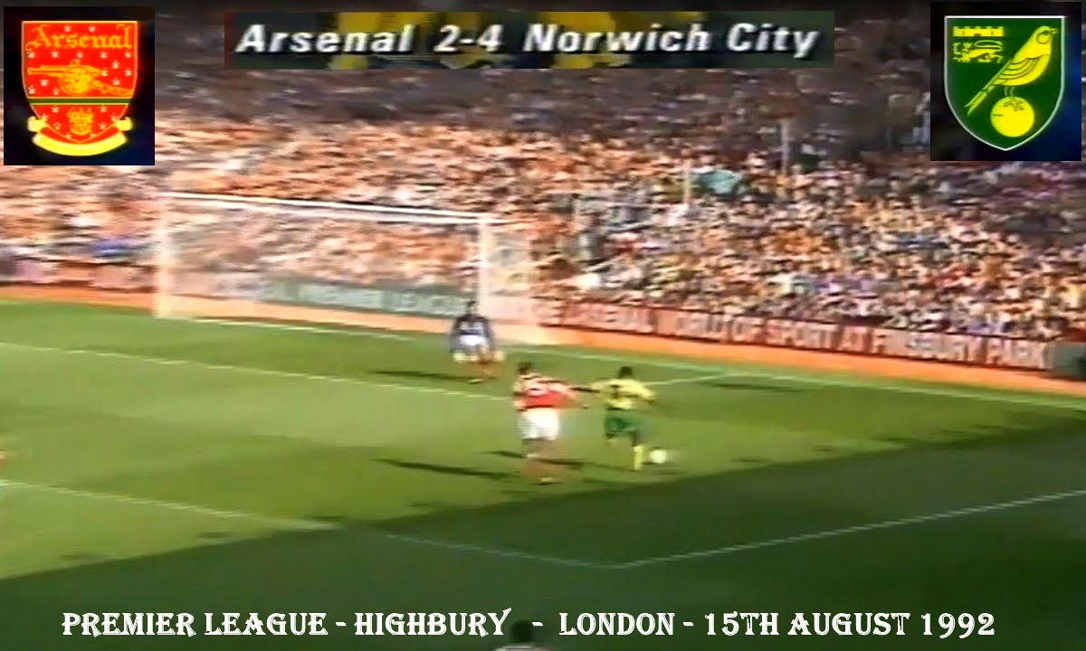 ARSENAL FC V NORWICH CITY C - 2-4 - 14TH AUGUST 1992 - HIGHBURY - LONDON - YouTube