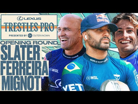 Kelly Slater, Italo Ferreira, Marco Mignot | Lexus Trestles Pro pres by Outerknown - Opening Round