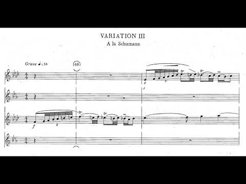 Alexander Glazunov - Saxophone Quartet, Op. 109 (1932) [Score-Video]