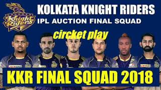 Kolkata night rider squad list kkr 2018 and captian our  ipl 2018 drs used