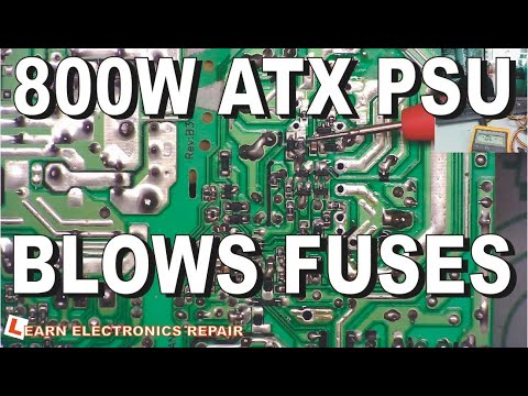 LER 047 ATX 600W PSU Repair Tutorial How does the power supply circuit work How to repair ATX