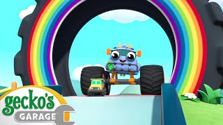 Rainbow Tire Truck | Gecko's Garage 3D | Robot Cartoons for Kids | Moonbug Kids