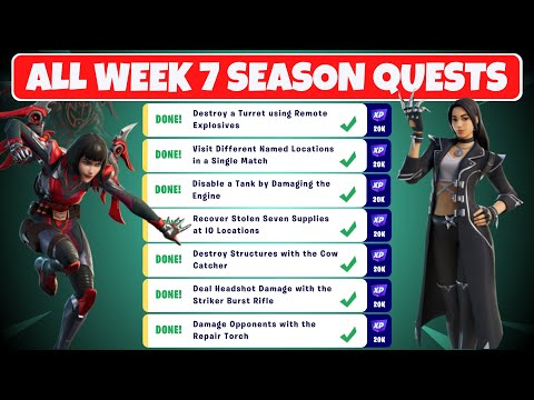 Complete All Week 7 Season Quests Challenges Guide - Fortnite Chapter 3 Season 2