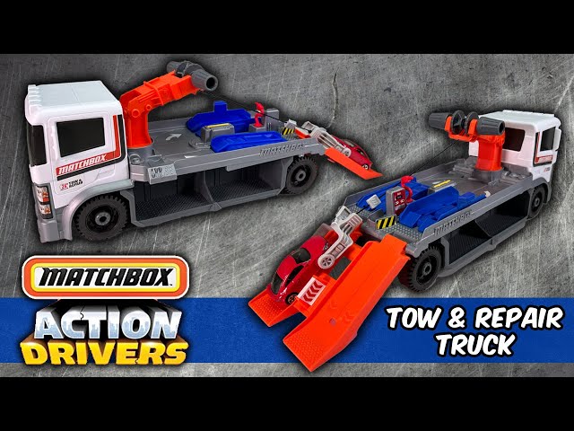 Vídeo relacionado con Matchbox Action Drivers Camión grúa transporta hasta 8 Coches de Juguete, Incluye 1 vehículo Audi TT RS Coupé, +3 años (Mattel HRY43)
