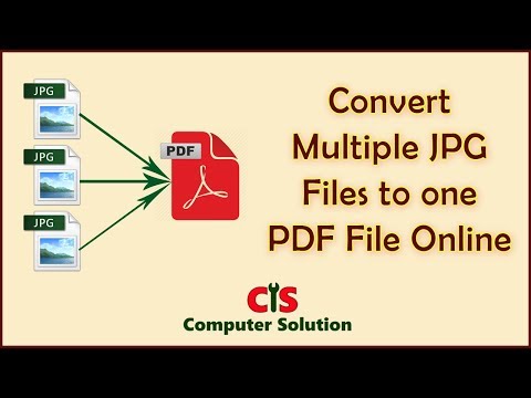 How to convert Multiple jpg files to one PDF file |...