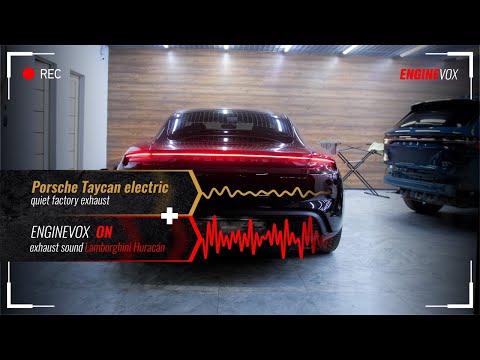 Electronic active sound exhaust system Porsche Taycan electric #ENGINEVOX