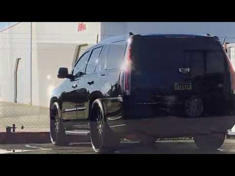 Highway Smashing - Blacked Out 2015  Escalade Lowered on Forgiato 3 Piece 28's + Big Wilwood Brakes