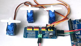 Download the video "PCA9685 16-Channel 12-Bit PWM Servo Motor Driver with Arduino."