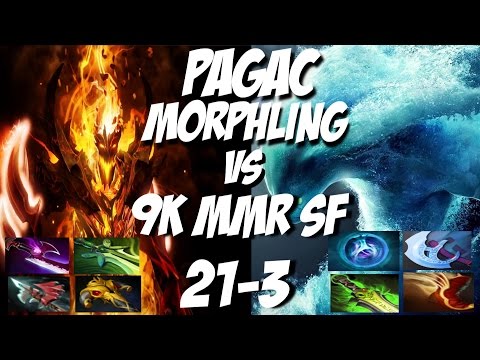 Dota 2 Pagac Morphling vs 9k SF ranked match