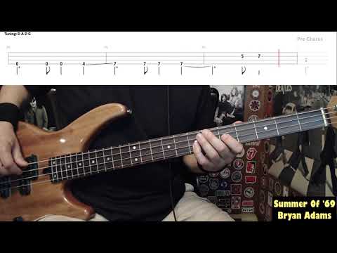 Summer Of '69 by Bryan Adams - Bass Cover with Tabs Play-Along