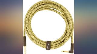 Video thumbnail for Fender Deluxe 15' Angled Instrument Cable - Tweed revieww by brotherUU