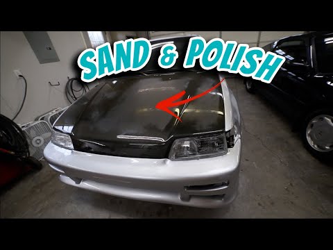 1989 CRX Rescue Part 20 - Polishing Fresh Paint