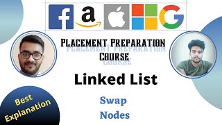 YouTube video 'Swap Nodes in Pairs || Linked List 6 || Placement Preparation Series|| LeetCode 24 || C++ ||'