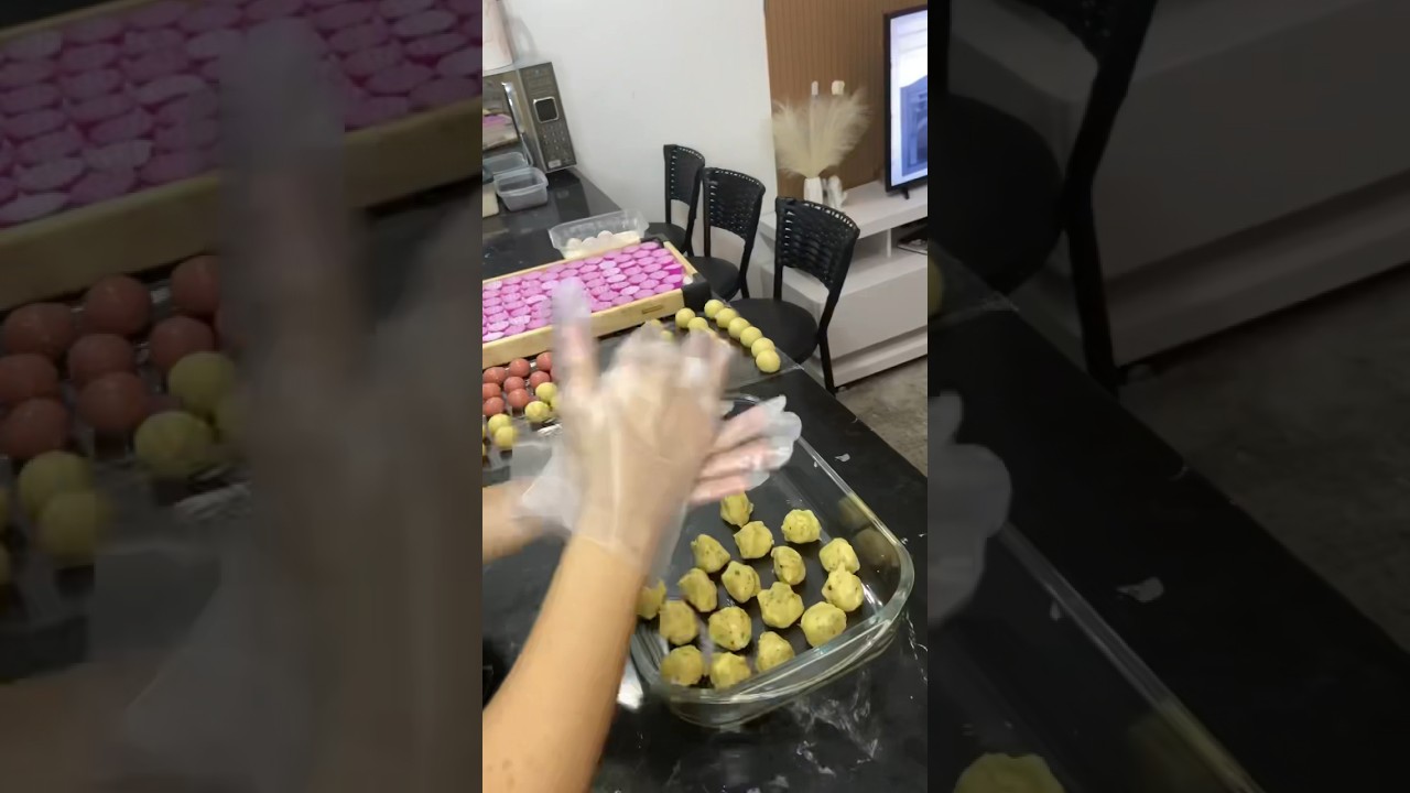 Brigadeiro production routine #gourmet brigadeiro #brigadeiros #sellingonstreet