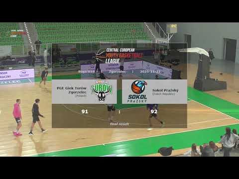 CEYBL U15, 23. 11. 2025, PGE Giek Turów Zgorzelec - Sokol Pražský