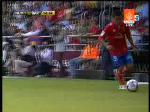 Liga 2009 : J01 : Numancia - Barcelone : 1-0