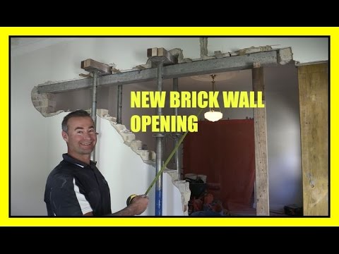 How To Remove A Brick Load Bearing Wall - New Opening