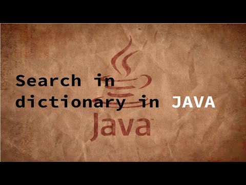 How To Search In Dictionary In Java Java Tutorial Java Dictionary Search 4k