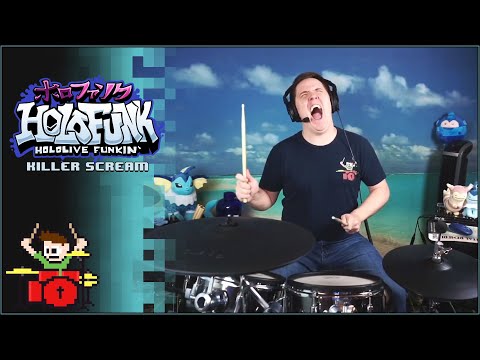 Friday Night Funkin' HoloFunk Mod - Killer Scream On Drums!