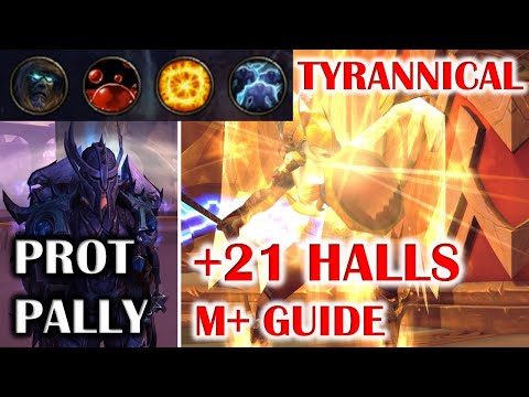 WOW DRAGONFLIGHT TYRANNICAL +21 HALLS OF VALOR (HOV) THIS WEEK MYTHIC PLUS GUIDE TANK POV