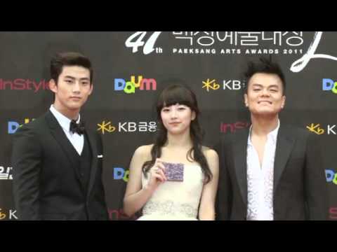 [DAUM TV] 110526 47th Baeksang Awards Red Carpet - Taecyeon, Suzy & JYP