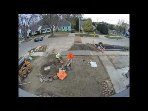 6" Water Main Installation - Daniels Construction Sidewalk Replacement