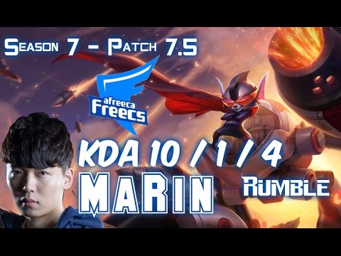 AFs MaRin RUMBLE vs IRELIA Top - Patch 7.5 KR Ranked